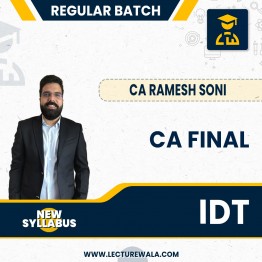 CA Final IDT Regular batch In Hinglish By CA Ramesh Soni : Pen drive / Online classes.