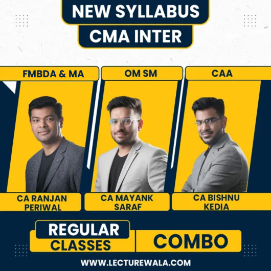 Ranjan Periwal Classes CAA, FMDA,MA & OM-SM Group 2 COMBO Regular Batch For CMA Inter With CA Bishnu Kedia Ranjan Periwal Classes CAA, FMDA,MA & OM-SM Group 2 COMBO Regular Batch For CMA Inter With CA Bishnu Kedia