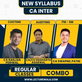 CA Ranjan Periwal Costing, CA Siddarth Aggarwal Audit And CA Swapnil Patni FM-SM Combo Regular Online Classes For CA Inter: Online Classes CA Ranjan Periwal Costing, CA Siddarth Aggarwal Audit And CA Swapnil Patni FM-SM Combo Regular Online Classes For CA Inter: Online Classes