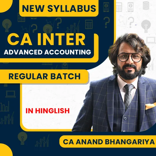 CA Anand Bhangariya Advanced Accounts For CA Inter: Regular Online Classes(Pen drive / Google Drive)