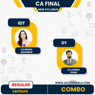 CA Riddhi Baghmar Indirect Tax & CA Aarish Khan Direct tax Combo For CA Final : Online Classes CA Riddhi Baghmar Indirect Tax & CA Aarish Khan Direct tax Combo For CA Final : Online Classes