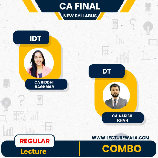 CA Riddhi Baghmar Indirect Tax & CA Aarish Khan Direct tax Combo For CA Final : Online Classes CA Riddhi Baghmar Indirect Tax & CA Aarish Khan Direct tax Combo For CA Final : Online Classes