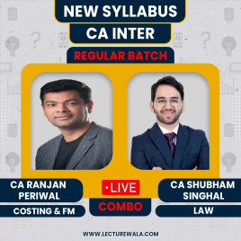 CA Ranjan Periwal &amp; CA Shubham Singhal Costing,FM &amp; Law Regular Online Combo Classes For CA Inter