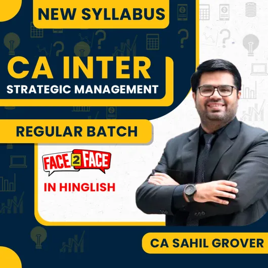 CA Sahil Grover SM Regular Online classes for CA Inter : Pen drive / Online classes.