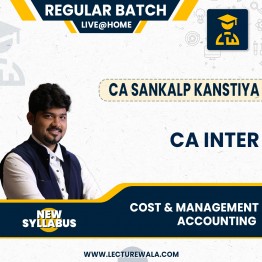CA  Inter Costing Live @ home Regular Course New Syllabus By CA Sankalp Kanstiya : Pen drive / online classes.