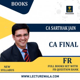 CA Final Financial Reporting Full Books set with FR Question Bank for FR Latest Batch By CA Sarthak Jain.