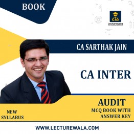 CA Inter Audit MCQ Book With Answer Key Book: BY CA Sarthak Jain.
