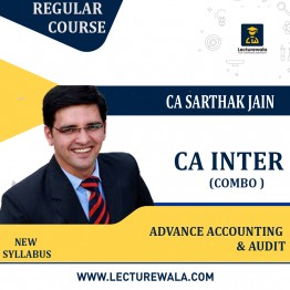 CA Inter Advance Accounting & Audit Regular Course Combo By CA Sarthak Jain: Pendrive / Google Drive.