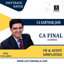 CA Final FR and Audit Simplified (Fasttrack Batch) Combo By CA Sarthak Jain: Pendrive / Online Classes.
