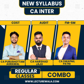 CA Purushottam Aggarwal Costing &amp; CA Harshad Jaju Audit &amp; CA Swapnil Patni FM-SM New Syllabus Regular Combo Classes For CA Inter Group 2 : Online Classes