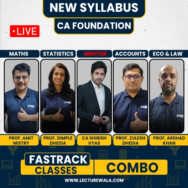 Prime Vision Academy All Subjects Combo Fastrack Live Classes For CA Foundation: Live @ Home & Face To Face