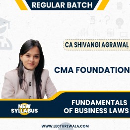 CA Shivangi Agarwal Fundamentals of Business Laws Regular Online Classes For CMA Foundation : Google Drive & Pen drive Classes.