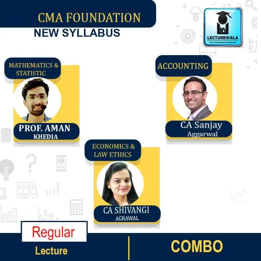 CMA Foundation All Subjects Combo Regular Course New Syllabus : By CA Sudhir Sachdeva, CA Shivangi Aggarwal, CA Aman Khedia (For May 2021) CMA Foundation All Subjects Combo Regular Course New Syllabus : By CA Sudhir Sachdeva, CA Shivangi Aggarwal, CA Aman Khedia (For May 2021)