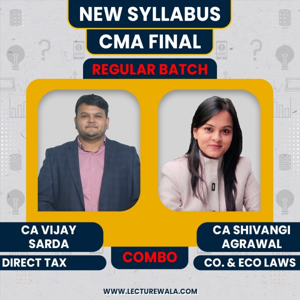 CA Shivangi Agrawal LAW & CA Vijay Sarda Direct Tax Combo Regular Online Classes For CMA Final: Pendrive / Google Drive.