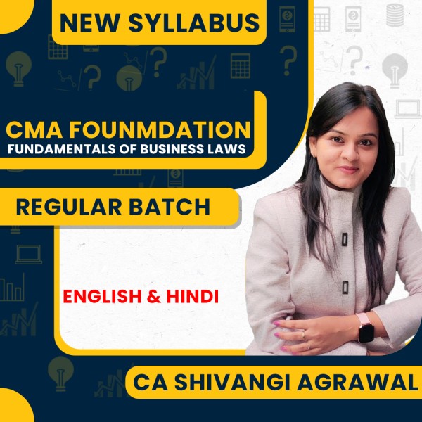 CA Shivangi Agrawal Fundamentals of Business Laws Regular Online Classes For CMA Foundation: Google Drive & Pen drive Classes.