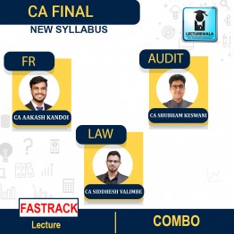 CA Final Audit & Law (Fastrack Batch) : Video Lecture + Study Material By By CA Aakash Kandoi, CA Shubham Keswani & CA Siddhesh Valimbe (For May 2023 & Nov 2023 )
