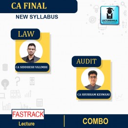 CA Final Audit & Law (Fastrack Batch) ) By CA Shubham Keswani & CA Siddhesh Valimbe : Pen Drive / Onlne Classes