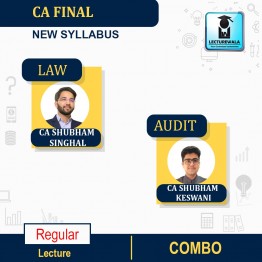 CA Final Combo Audit & LAW New Syllabus Regular Course : Video Lecture + Study Material By CA Shubham Singhal  & CA Shubham  Keswani (For Nov 2022)