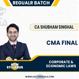 CMA Final Law Paper 13 Corporate and Economic Laws – Jun’24 and Dec’24 By CA Shubham Singhal: Pen Drive  / Online Classes.