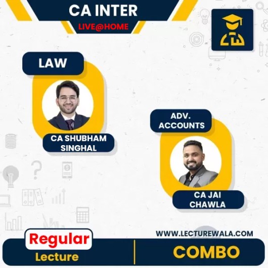 CA Inter Combo Adv. Acc.& Law Combo Regular Batch by Jai Chawla, Shubham Singhal : Pen Drive / Online Classes