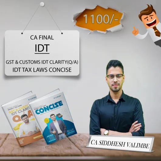 CA Final IDT Books For Jan & May 26 Onwards By CA Siddhesh Valimbe 