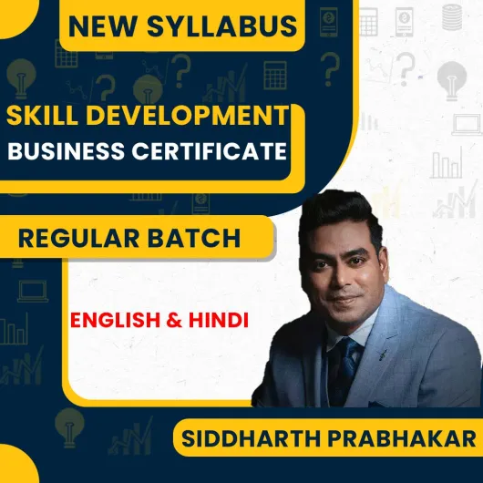 Siddharth Prabhakar Business Certificate Skill Development Course : Pen Drive / Online Classes