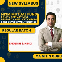 CA Nitin Guru NISM Mutual Fund, Equity Derivative & Research Analyst Combo: Online Classes