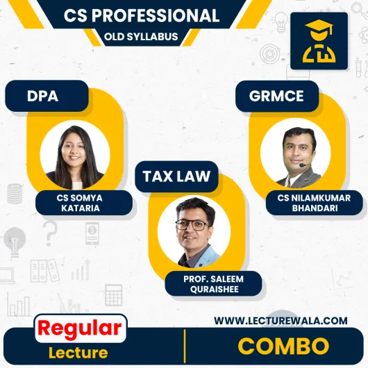 CS Professional MODULE - 1 Combo - (DPA + ATL + GCRMCE ) Regular Course Old Syllabus : Video Lecture + Study Material by Inspire Academy