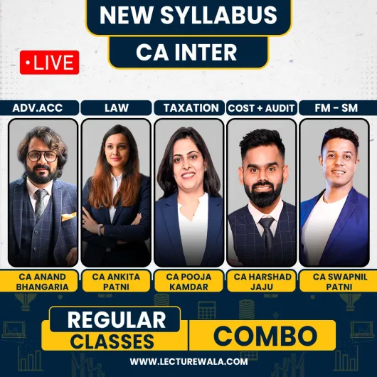 CA Inter Both Group Combo Regular Live Course By Swapnil patni classes : Pen drive / Online classes.