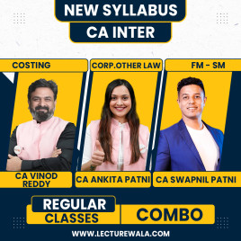 CA Inter Law By CA Ankita Patni Cost By CA Vinod Reddy &amp; FM-SM By CA Swapnil Patni