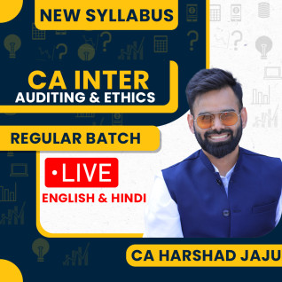 CA Harshad Jaju Auditing & Ethics Regular Live Classes For CA Inter: Live Online Classes. CA Harshad Jaju Auditing & Ethics Regular Live Classes For CA Inter: Live Online Classes.