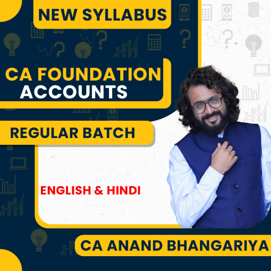 CA Anand Bhangariya Accounting Regular Online Classes For CA Foundation: Pen drive / Google drive.