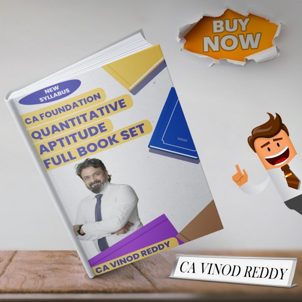 CA Vinod Reddy Quantitative Aptitude Full Book Set For CA Foundation: Study Material