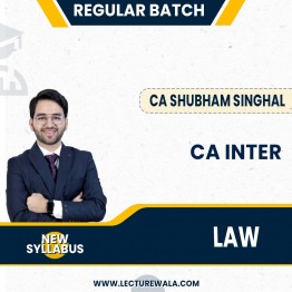 CA Inter New Syllabus Corporate & Other Laws Regular Classes By Shubham Singhal: Pen Drive / Online Classes.