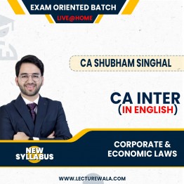 CA Inter New Syllabus Corporate Law & Other Law Exam Oriented Classes In English By Shubham Singhal: Live @ Online Classes