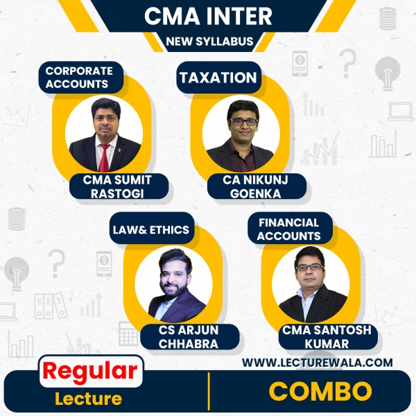 CS Arjun Chhabra Law ,CA Nikunj Goenka Tax, CMA Sumit Rastogi cost accounting & CA Santosh Kumar FA Regular Classes For CMA Inter: Google Drive & Pen Drive Classes