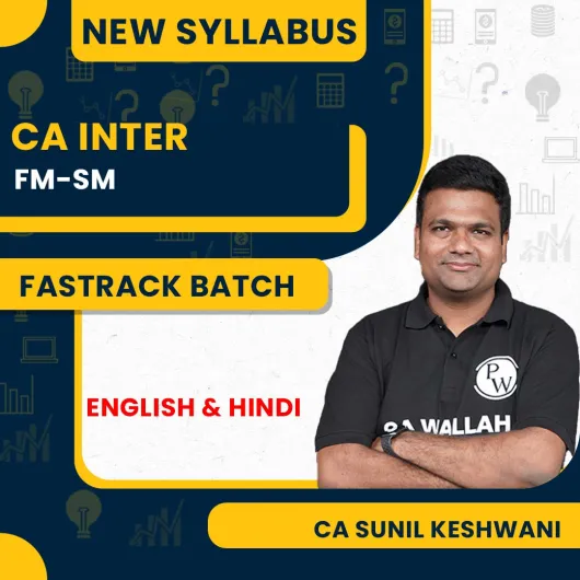 CA Intermediate Udesh Fastrack May 2026(Group 2) Financial and Strategic Management by Pw : Online Classes