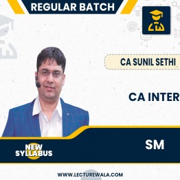 CA Inter New Syllabus SM Reguar Course By CA Sunil Sethi : Pen Drive / Online Classes