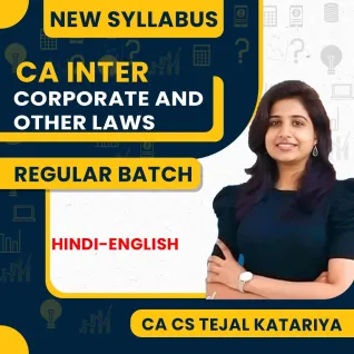 CA Inter Law Regular Live & Recorded Batch By CA CS Tejal Katariya