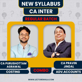 CA Parveen Jindal Adv. Acc. CA Purushottam Aggarwal Cost Combo Regular Online Classes For CA Inter : ONLINE CLASSES.