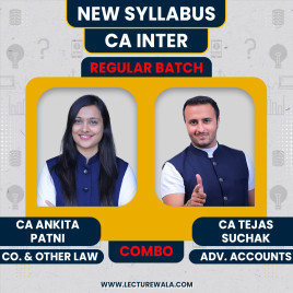 CA Ankita Patni Law &amp; CA Tejas Suchak Adv. Accounting Combo Regular Online Classes For CA Inter: Pen drive / Google drive.