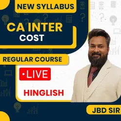 JBD SIR Cost and Management Accounting Regular Online Classes For CA Inter 