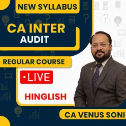 CA Venus Soni Audit Regular Online Classes For CA Inter 