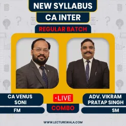FMSM By CA Venus Soni & Adv. Vikram Pratap Singh Regular Online Classes For CA Inter 