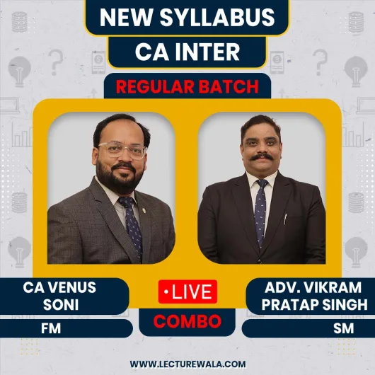 FMSM By CA Venus Soni & Adv. Vikram Pratap Singh Audit Regular Online Classes For CA Inter 