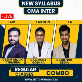 CMA Inter Group 1 Combo (Tax, Law &amp; Accounts) by CA Nikunj Goenka, CS LLB LLM Arjun Chhabra &amp; CA Bishnu Kedia