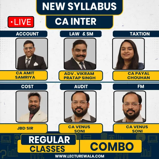  CA inter Both Group Live & Regular Batch Combo By Samriya Classes : Online Classes