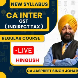 CA Inter GST Only Regular Course By CA Jaspreet Singh Johar : Online Classes