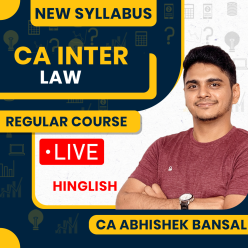 CA Inter Law Hindi-English Regular Live & Recorded Batch for May 27 : Online Classes