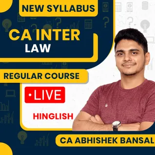 CA Inter Law Hindi-English Regular Live & Recorded Batch for May 27 : Online Classes